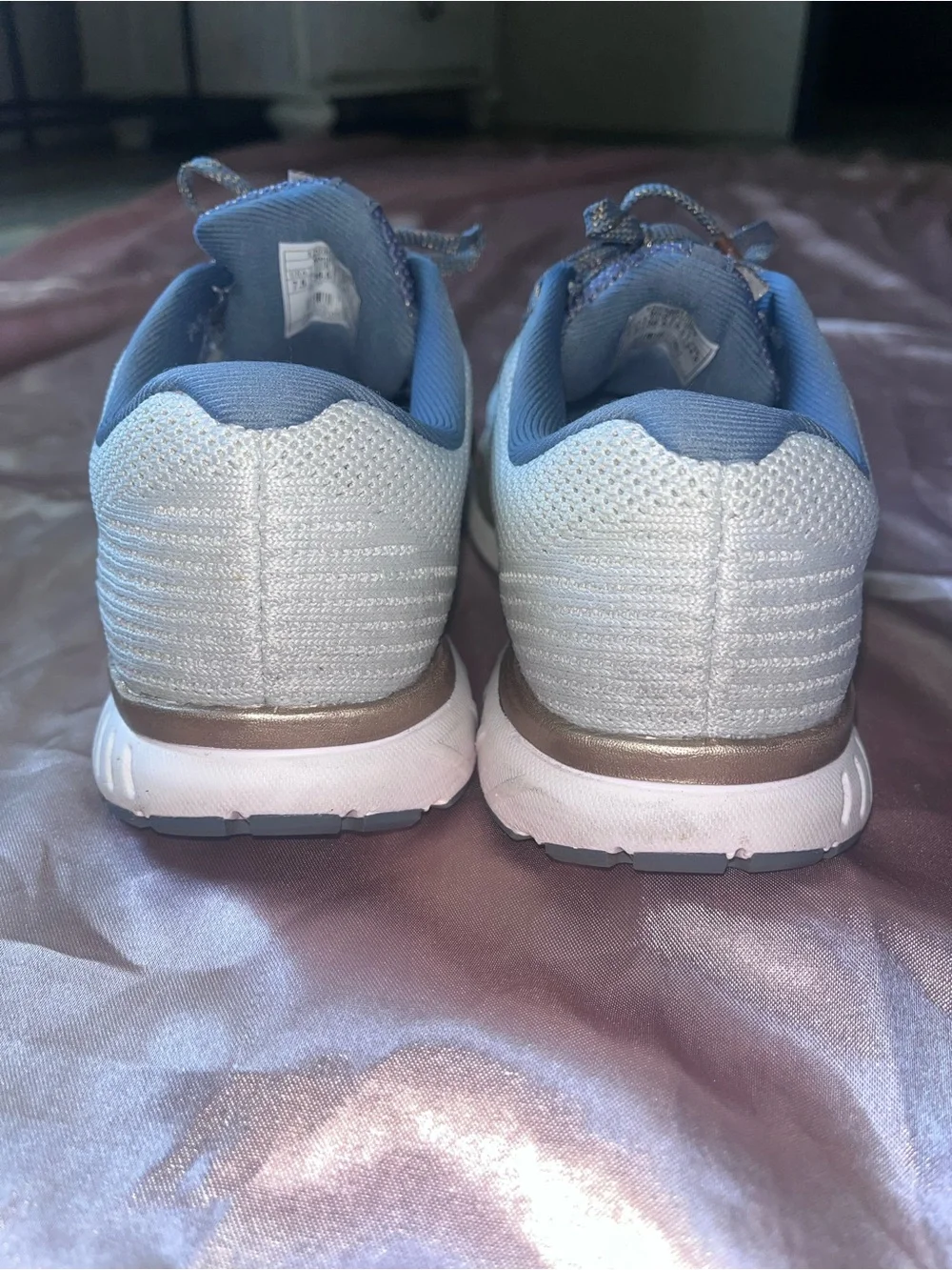 Brooks Women’s Gray Revel 3 Running Shoes with Rose Gold Logo